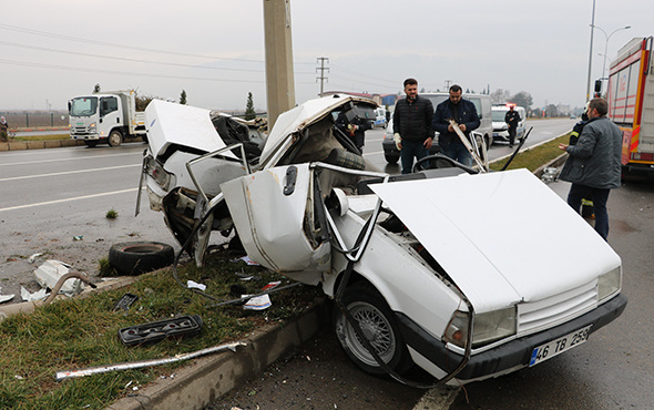 Kahramanmaraş'ta feci kaza: İkiye bölündü!