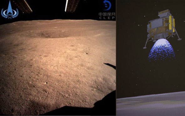 Ay'ın karanlık yüzüne inen uzay aracından ilk görüntüler