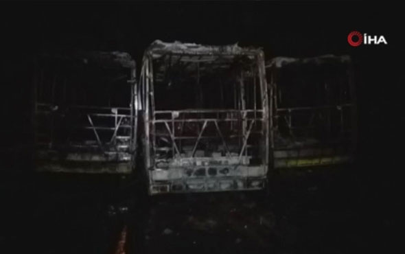 Tekirdağ'da üç özel halk otobüsü kül oldu!