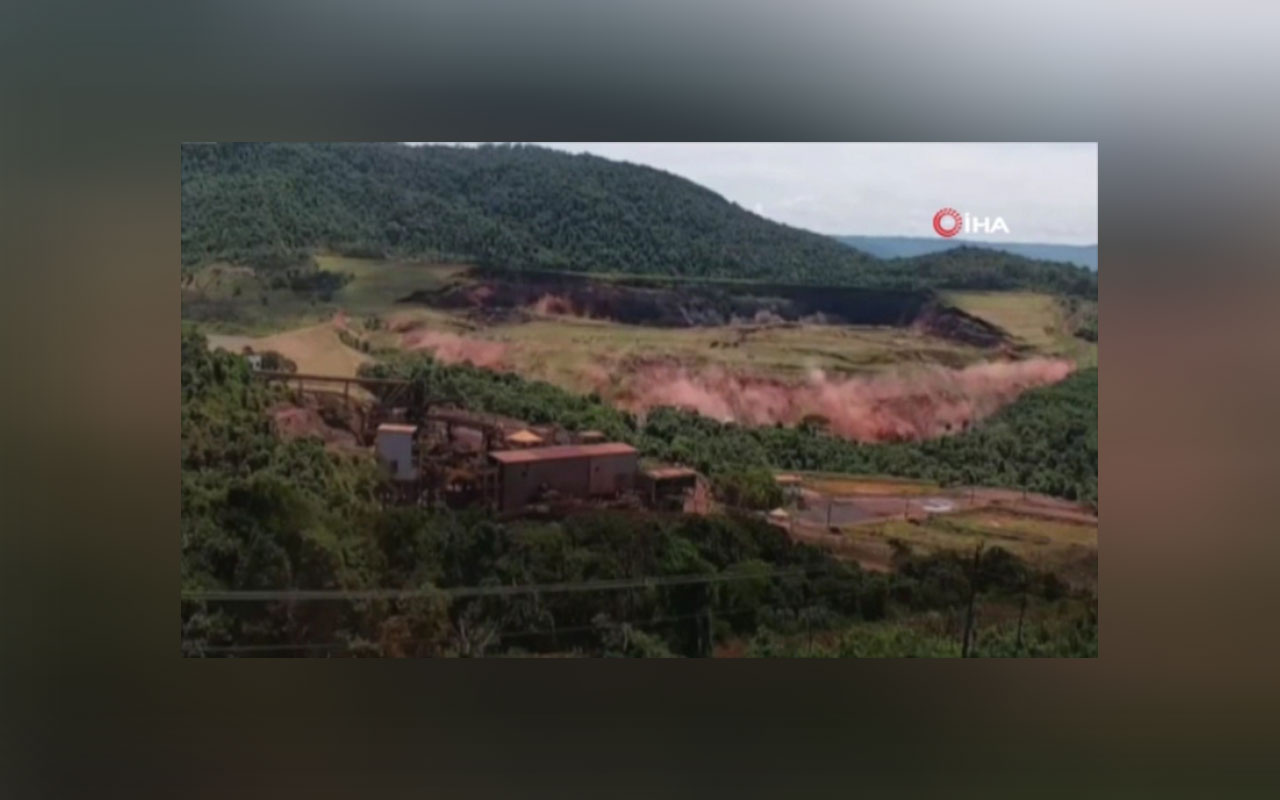 Brezilya'daki baraj faciasına ait kan donduran yeni görüntüler! 