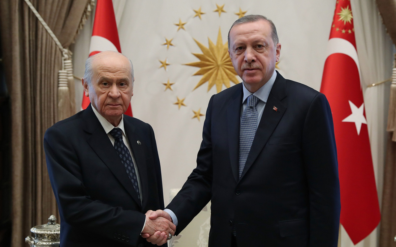 Erdoğan ve Bahçeli Beştepe'de bir araya geldi!