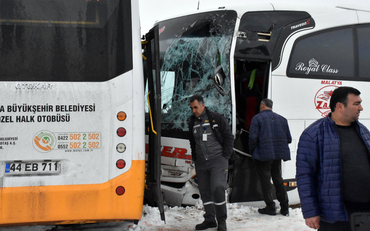 Malatya'da 2 otobüs çarpıştı! Ölü ve çok sayıda yaralı bar