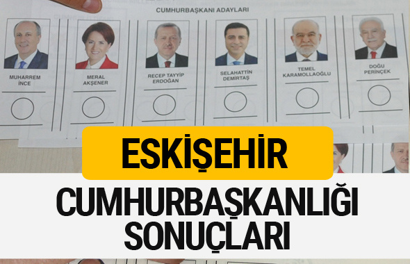 Eskişehir Cumhurbaşkanlığı seçim sonucu 2018 Eskişehir sonuçları