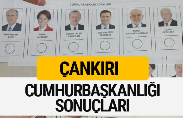 Çankırı Cumhurbaşkanlığı seçim sonucu 2018 Çankırı sonuçları