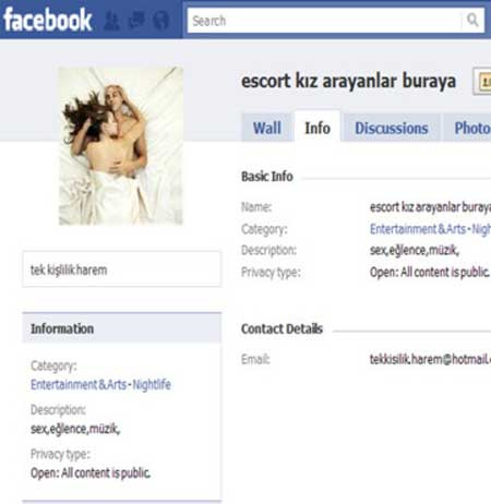 Facebook'a fuhuş bulaştı