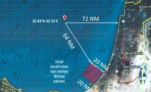 Haritalarla Mavi Marmara baskını