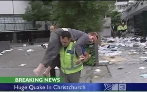 Depremin vurduğu Yeni Zellanda'dan ilk görüntüler