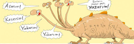 Yasaklı kitabın karikatürleri güldürdü