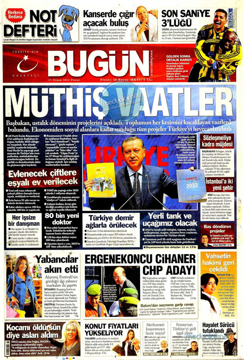 Erdoğan'ın çılgın vaatleri manşetlerde