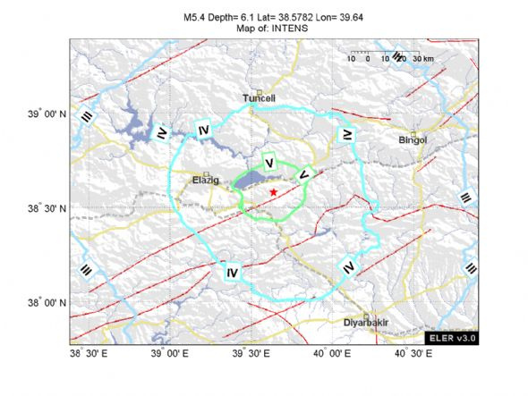 Elazığ 5.4'lük depremle sallandı