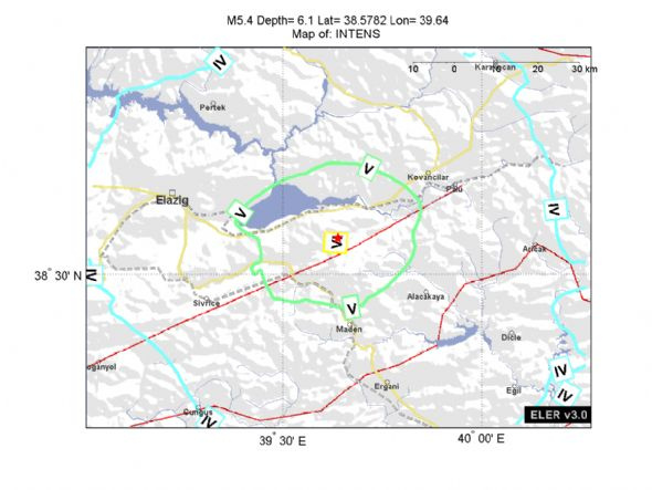 Elazığ 5.4'lük depremle sallandı