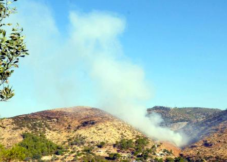 Bodrum'a kül ve duman yağdı