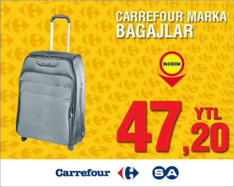 Carrefour'da tüm bagajlarda indirim