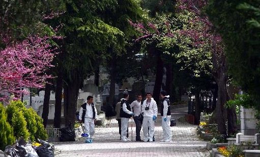 Kozlu Mezarlığı'nda bomba araması