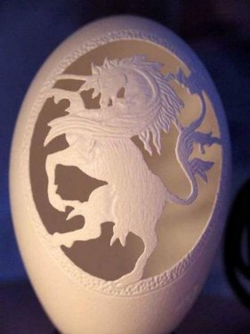 Yumurta kabuğundan muhteşem sanat