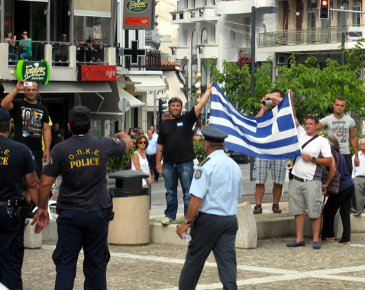 Selanik'te Bahçeli protestosu