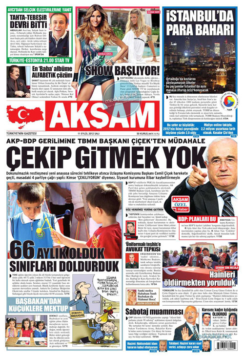 Günün manşeti Zaman gazetesinden