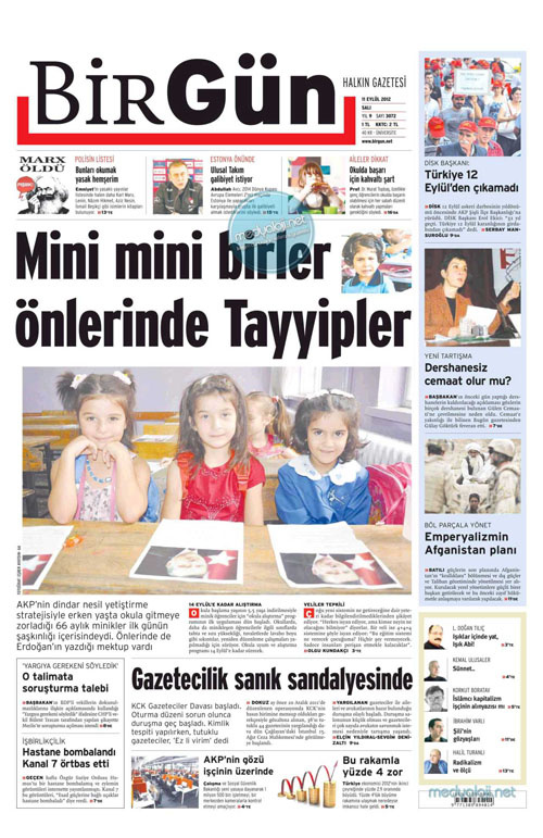 Günün manşeti Zaman gazetesinden