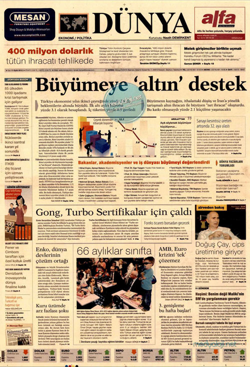 Günün manşeti Zaman gazetesinden