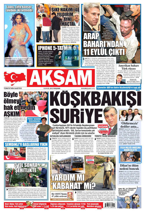 Güneş'ten Hürriyet'i kızdıracak manşet