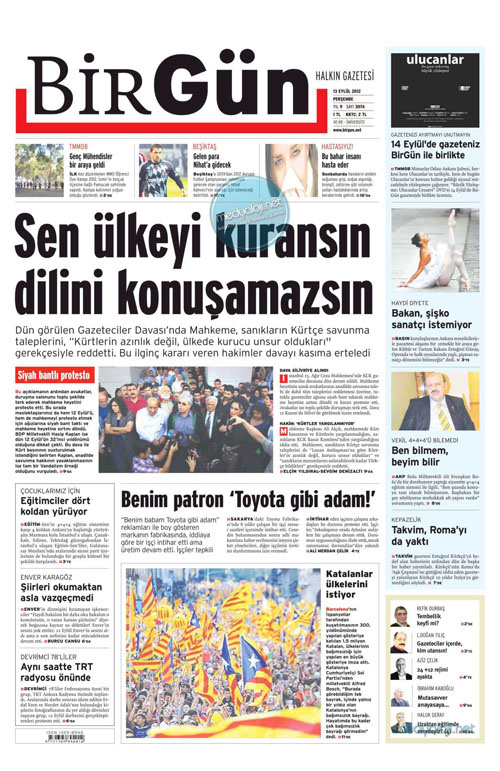 Güneş'ten Hürriyet'i kızdıracak manşet