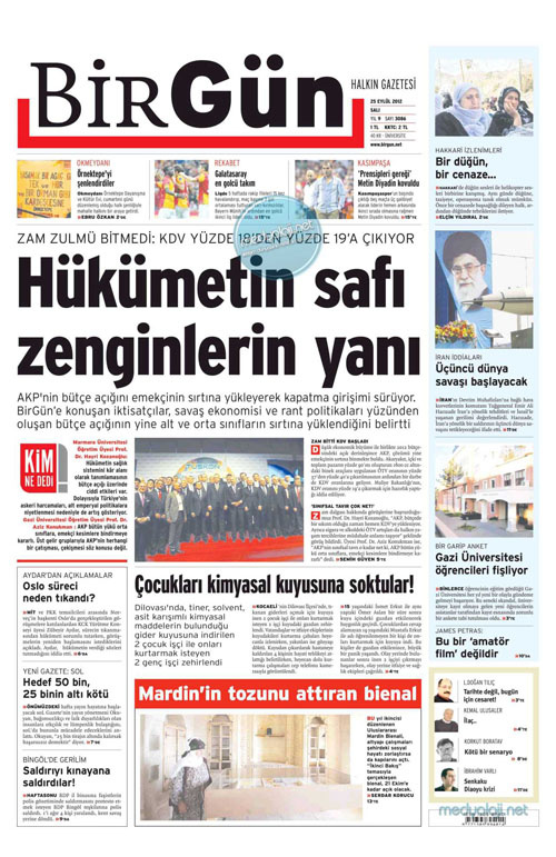 Günün manşetini Milliyet attı