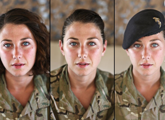 Kadın askerler böyle görüntülendi