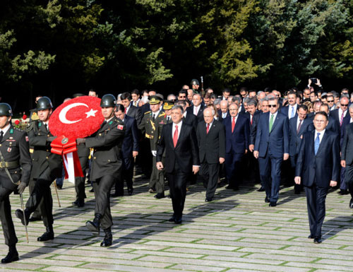 Devlet erkanı Anıtkabir'de!