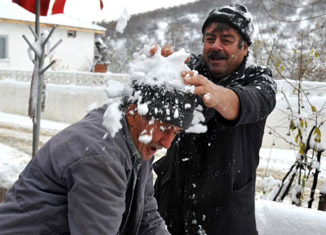 Edirne kışa merhaba dedi