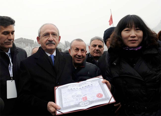 Kılıçdaroğlu Çin seddinde