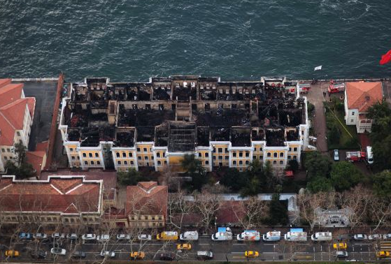 Yangın sonrası Galatasaray Üniversitesi