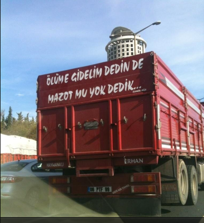 En komik kamyon arkası yazıları