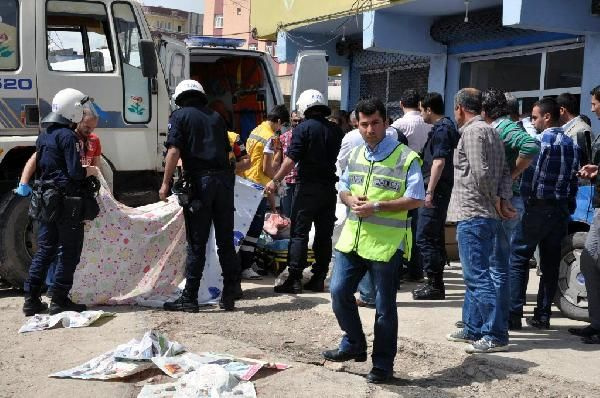 Polis dehşeti çarşafla gizledi