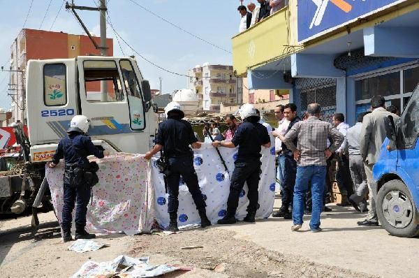 Polis dehşeti çarşafla gizledi