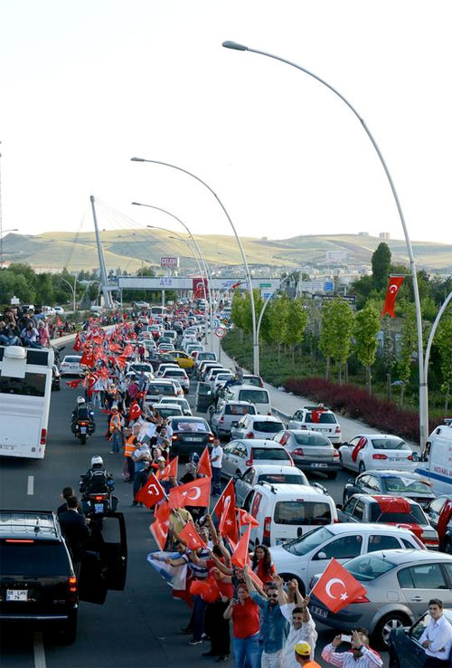 Erdoğan Ankara'da böyle karşılandı