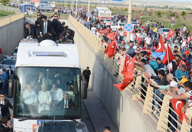 Erdoğan Ankara'da böyle karşılandı