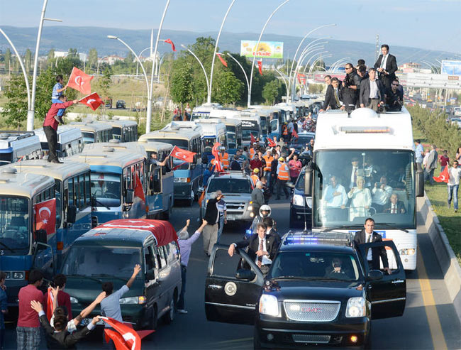 Erdoğan Ankara'da böyle karşılandı