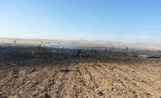 Sivas'ta F16 düştü