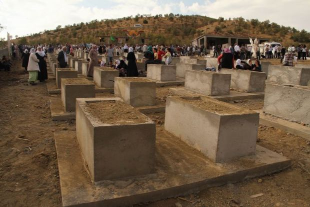 Lice´de PKK mezarlığı açtılar