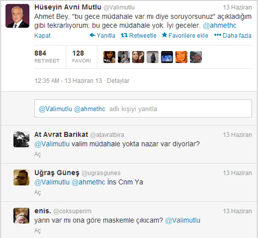 Vali Mutlu'ya atılan en ilginç tweetler