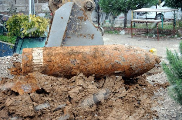 Şehrin göbeğinde 400 kg ağırlığında mermi bulundu