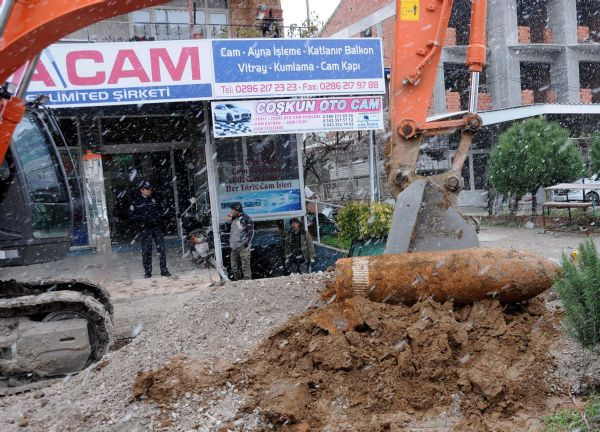 Şehrin göbeğinde 400 kg ağırlığında mermi bulundu