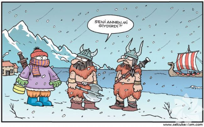 En güzel kış karikatürleri