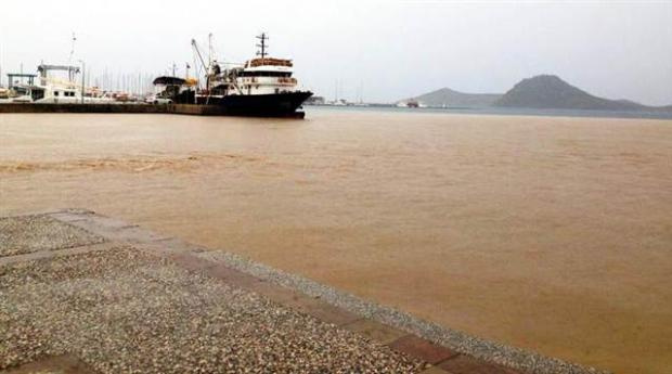 Bodrum'da deniz kahverengiye döndü