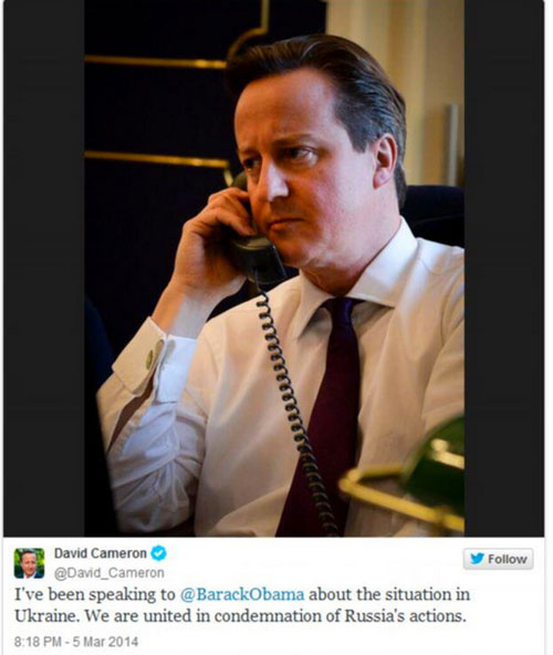 David Cameron, Twitter‘da alay konusu oldu