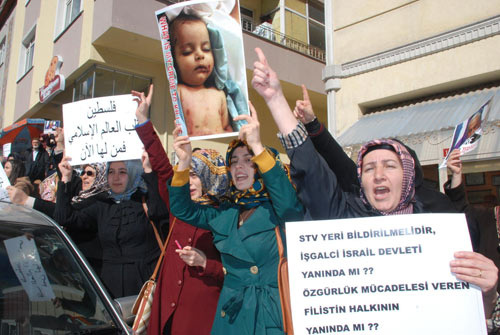 Filistin Platformu'ndan Samanyolu Haber'e protesto