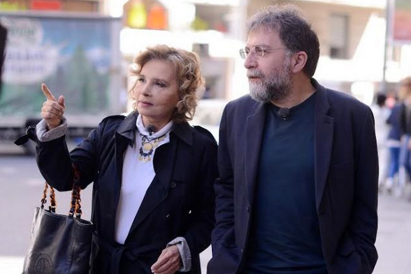 Ahmet Hakan ve Nazlı Ilıcak Nişantaşı sokaklarında