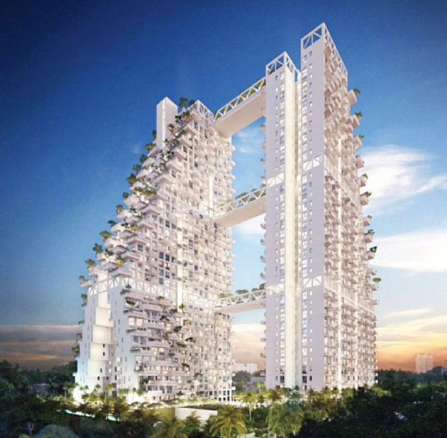 Singapur Sky Habitat Gökdelenleri göz kamaştırdı!