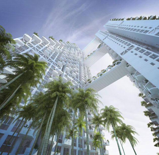 Singapur Sky Habitat Gökdelenleri göz kamaştırdı!