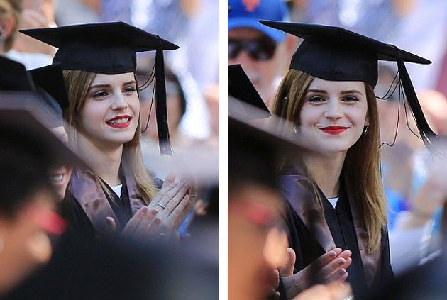 Emma Watson'un mezuniyet töreni kameralara yakalandı